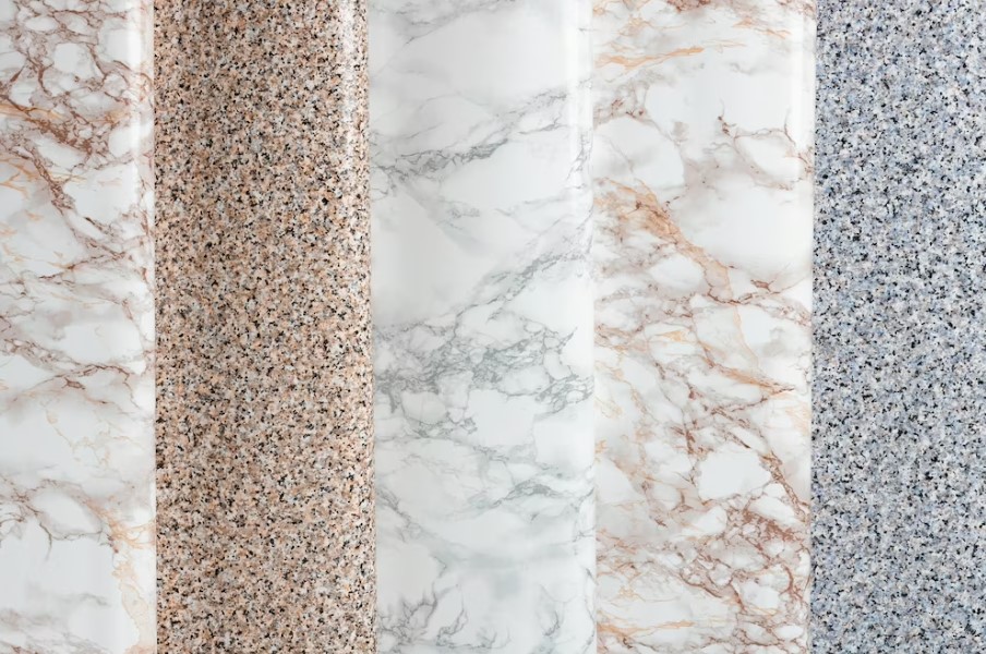 piso de , pedras naturais, como mármore e granito