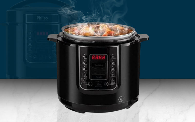 Panela de pressão, Digital inox Ppp01p, 6L, Preto, 110v, Philco